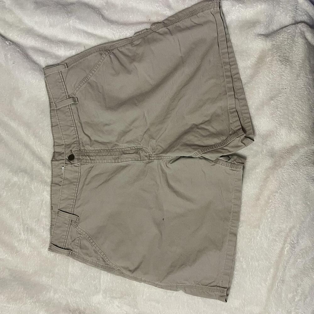 Carhartt Cargo Shorts Mens 36 Beige Canvas 11in Inseam Relaxed Fit Utility